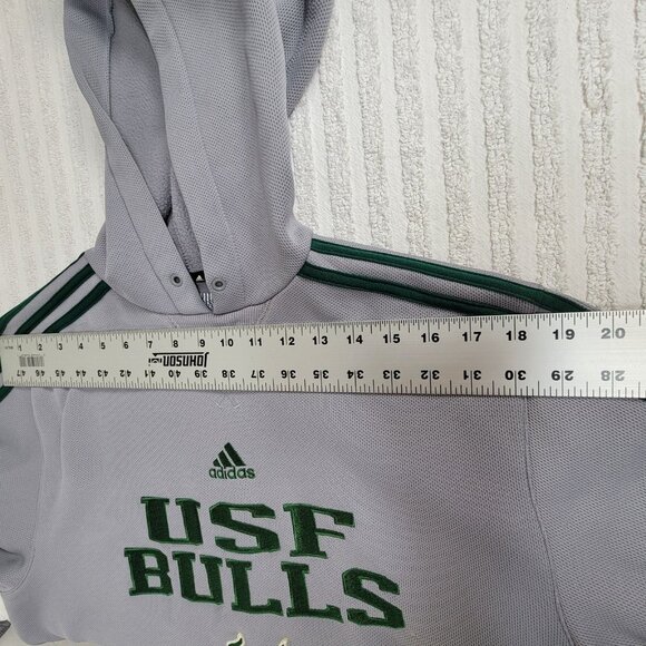 Adidas USF Bulls Gray Hoodie Pullover Mens Size Medium South Florida Sweatshirt - Picture 5 of 7